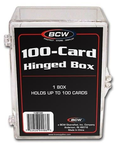 100 ct Plastic Hinged Trading Card Box