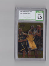 Load image into Gallery viewer, 1998-99 Bowman&#39;s Best Shaquille O&#39;Neal CSG 8.5 Los Angeles Lakers #100