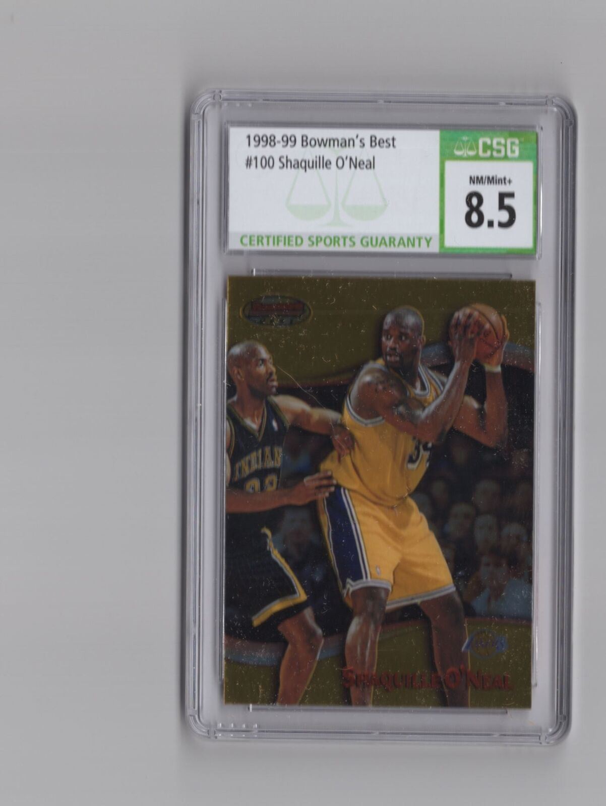 1998-99 Bowman's Best Shaquille O'Neal CSG 8.5 Los Angeles Lakers