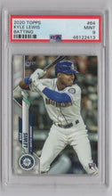 Load image into Gallery viewer, 2020 Topps Kyle Lewis Batting RC 46122413 PSA 9 Seattle Mariners #64