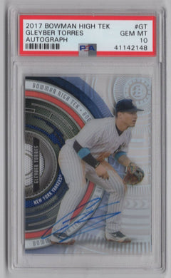 2017 Bowman High Tek Gleyber Torres Auto PSA 10 New York Yankees #GT