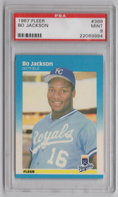 1987 Fleer Bo Jackson RC PSA 9 Kansas City Royals #369