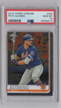 Load image into Gallery viewer, 2019 Topps Chrome Pete Alonso RC 49556513 PSA 10 New York Mets #204