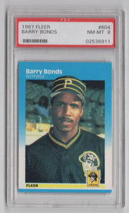 1987 Fleer Barry Bonds RC BB PSA 8 Pittsburgh Pirates #604