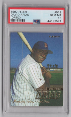 1997 Fleer David Arias Ortiz RC BB PSA 10 Minnesota Twins #512