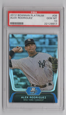 2012 Bowman Platinum Alex Rodriguez BB PSA 10 New York Yankees #36