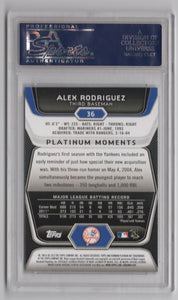 2012 Bowman Platinum Alex Rodriguez BB PSA 10 New York Yankees #36