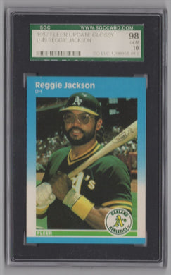 1987 Fleer Update Glossy Reggie Jackson BB SGC 10 New York Yankees #U-49