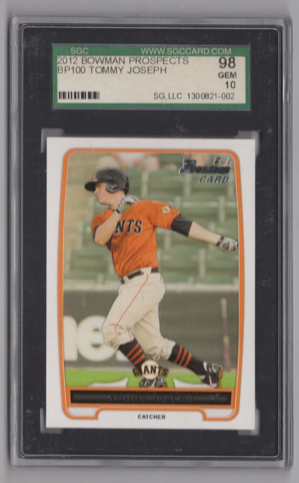 2012 Bowman Prospects Tommy Joseph BB SGC 10 San Francisco Giants #BP100