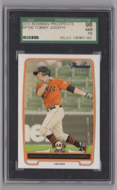 2012 Bowman Prospects Tommy Joseph BB SGC 10 San Francisco Giants #BP100