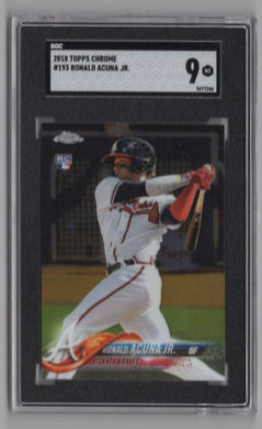 2018 Topps Chrome Ronald Acuna Jr. RC BB SGC 9 Atlanta Braves #193