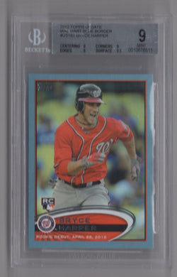 2012 Topps Update Walmart Blue Bryce Harper RC BB BGS 9 Washington Nationals