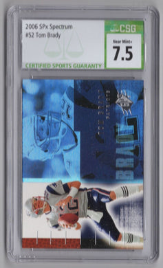 2006 SPx Spectrum Tom Brady FB1004969009 CSG 7.5 New England Patriots #52