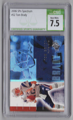 2006 SPx Spectrum Tom Brady FB1004969008 CSG 7.5 New England Patriots #52