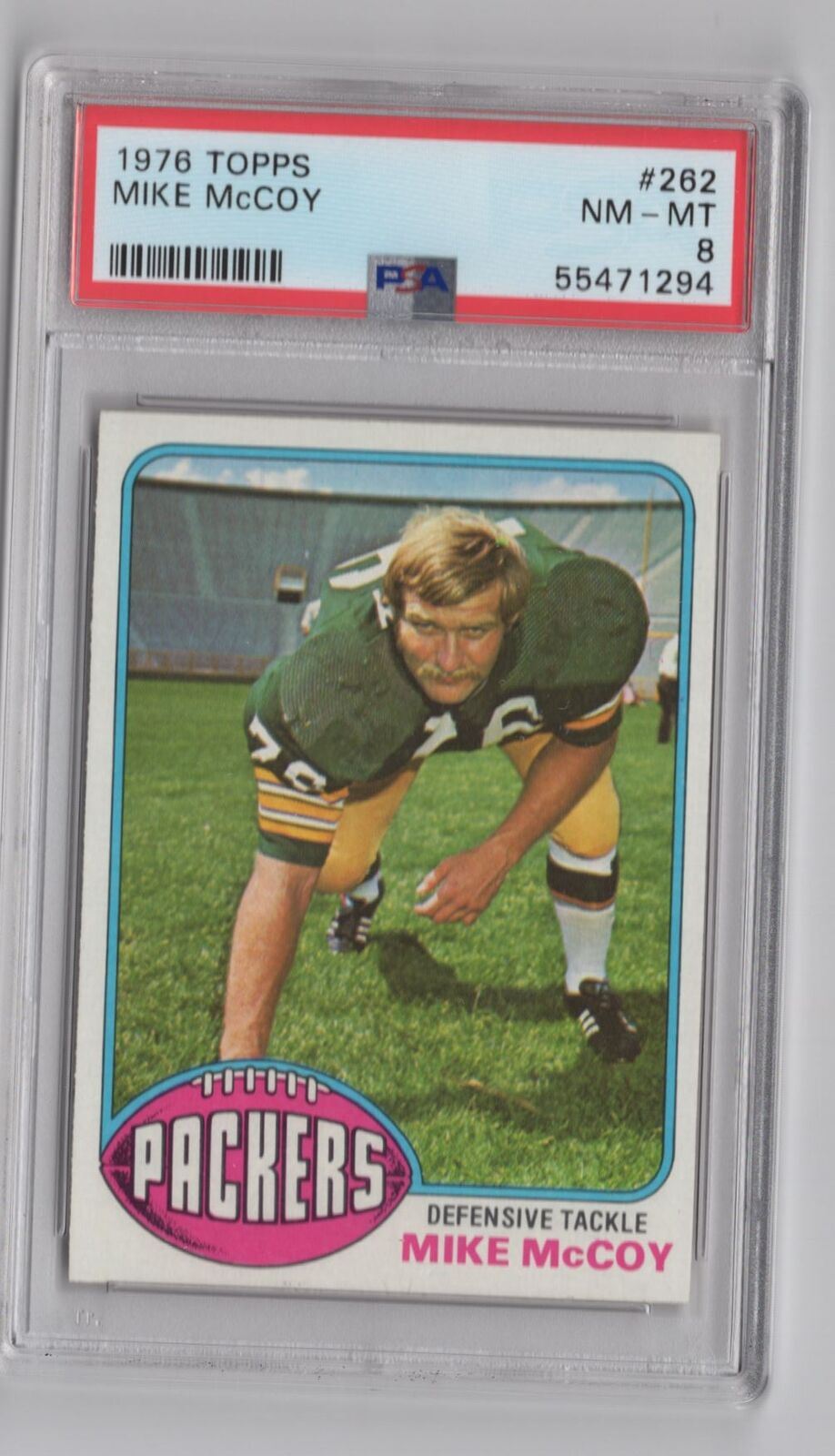 1976 Topps Mike Mccoy FB PSA 8 Green Bay Packers #262
