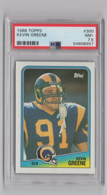 1988 Topps Kevin Greene RC FB PSA 7.5 Los Angeles Rams #300