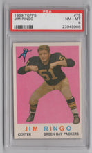 Load image into Gallery viewer, 1959 Topps Jim Ringo FB PSA 8 Green Bay Packers #75