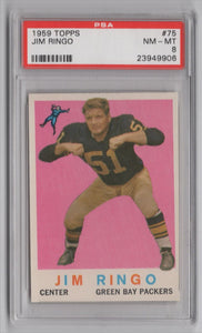 1959 Topps Jim Ringo FB PSA 8 Green Bay Packers #75