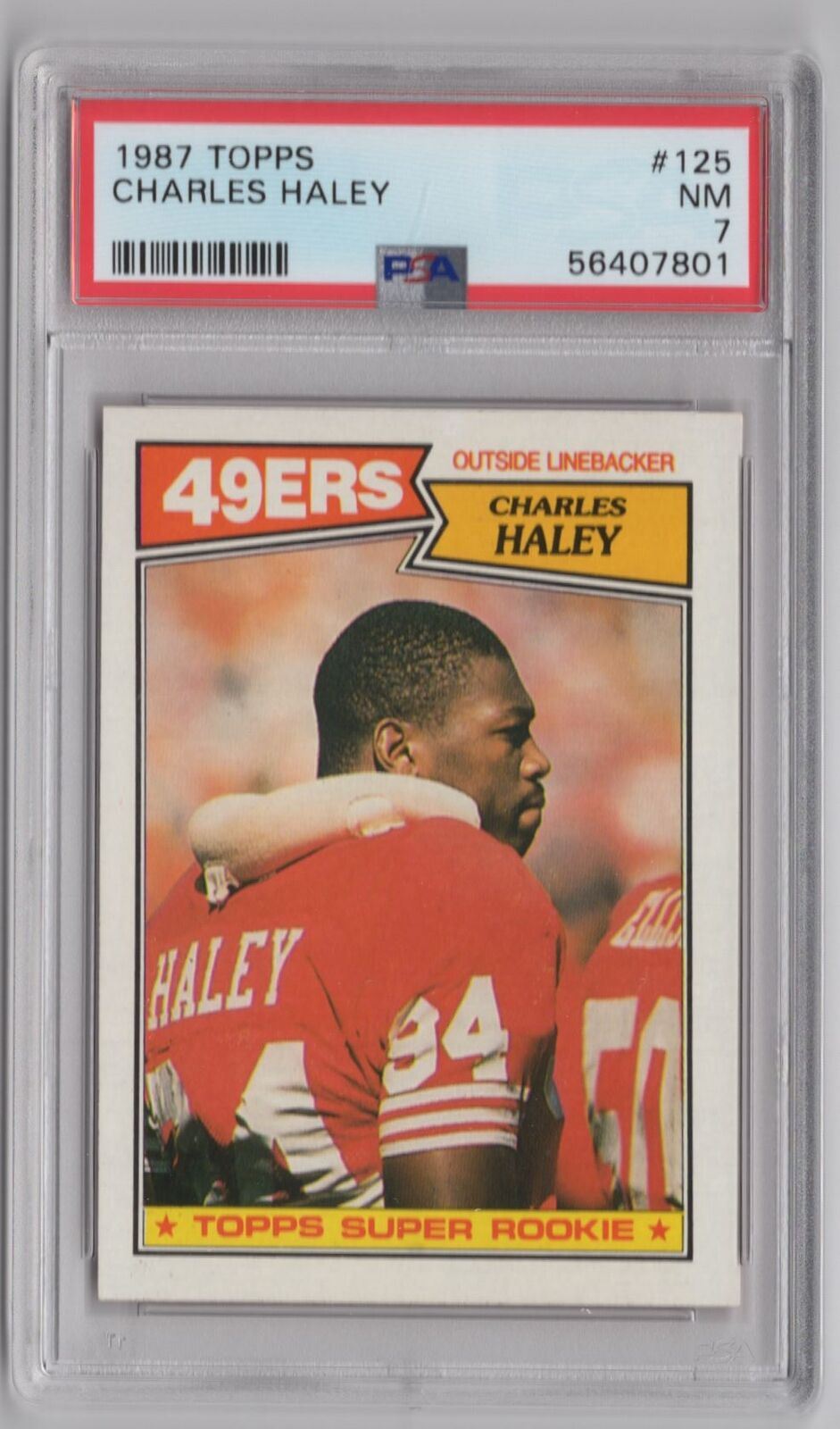 1987 Topps Charles Haley FB PSA 7 San Francisco 49ers #125