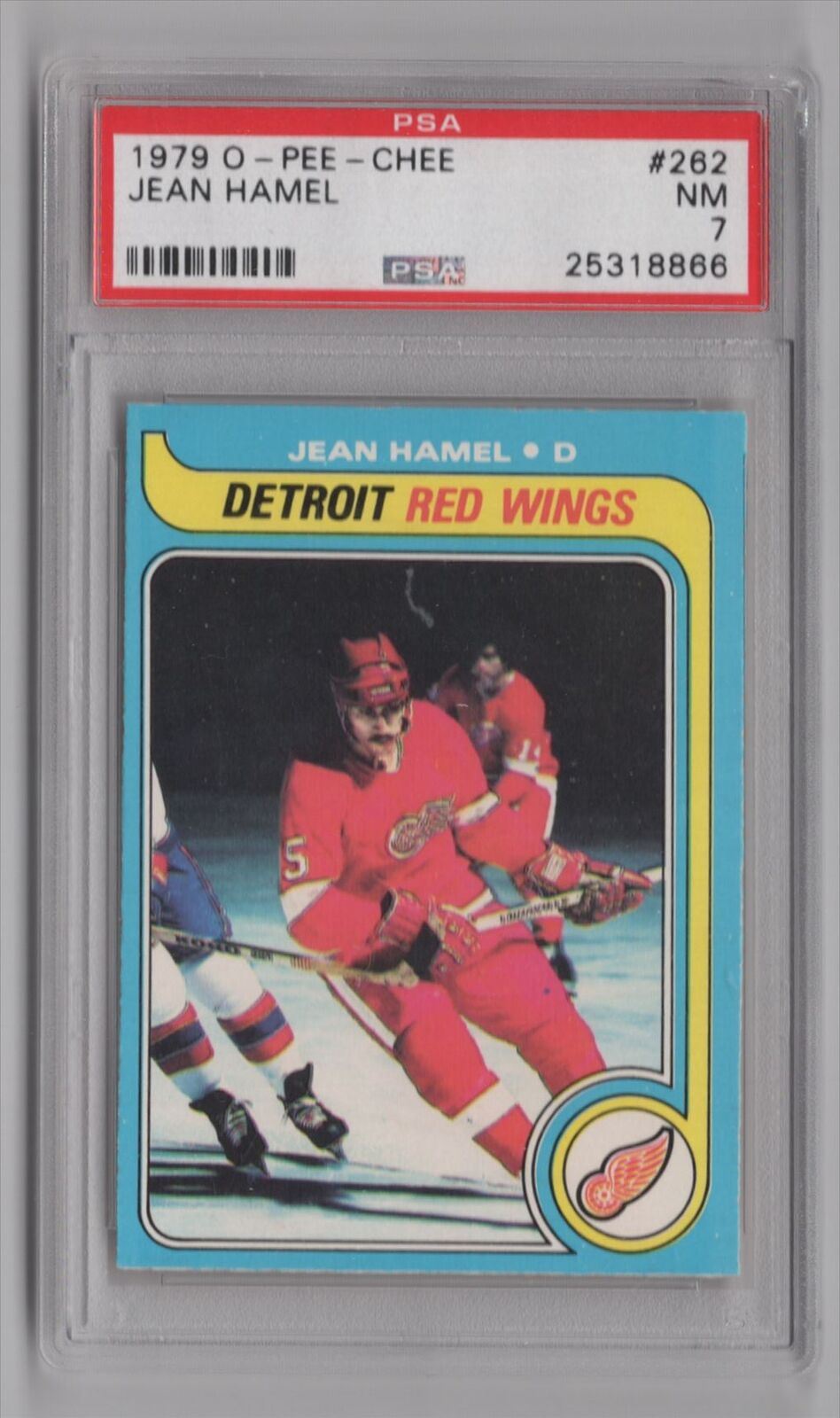 1979-80 O-Pee-Chee Jean Hamel HK PSA 7 Detroit Red Wings #262