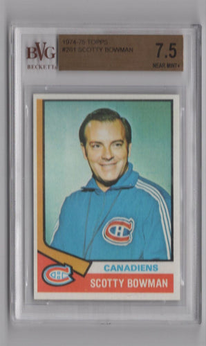 1974-75 Topps Scotty Bowman Hk BVG 7.5 Montreal Canadiens #261
