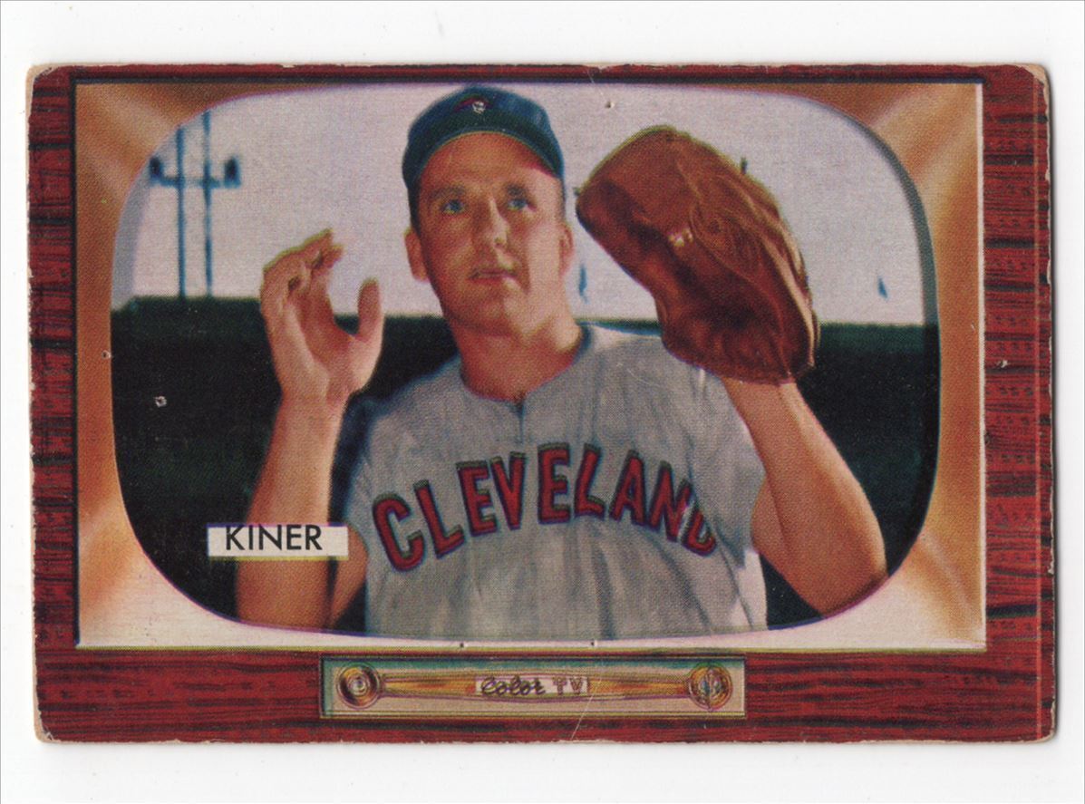 1955 Bowman BITW Ralph Kiner Cleveland Indians #197