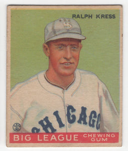 1933 Goudey BITW Ralph Kress Chicago White Sox #33
