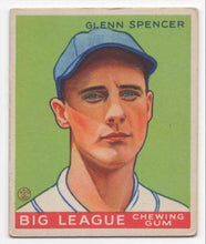 Load image into Gallery viewer, 1933 Goudey BITW Glenn Spencer New York Giants #84