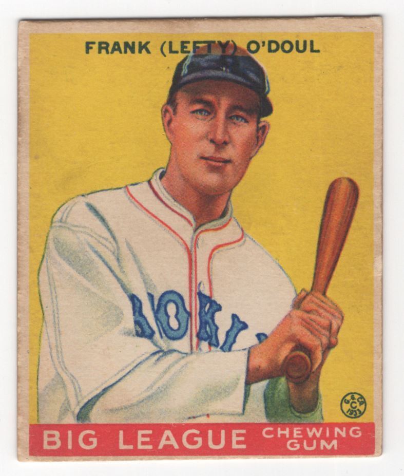 1933 Goudey BITW Frank Lefty O'Doul RC Brooklyn Dodgers #58