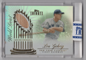 2012 Topps Tribute World Series Lou Gehrig Bat 14/49 New York Yankees #WSS-LG