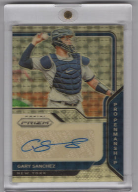 2021 Panini Prizm Gold Vinyl Gary Sanchez Auto 1/1 New York Yankees #PP-GS