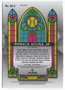 2021 Panini Prizm Stained Glass Green Ronald Acuna Jr. Atlanta Braves #SG-4