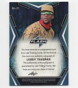 2020 Leaf Flash Leody Taveras Auto Texas Rangers #BA-LT1