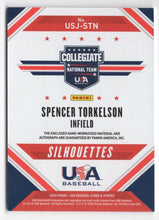 Load image into Gallery viewer, 2020 Panini Stars &amp; Stripes Spencer Torkelson Auto 11/39 USA Baseball #USJ-STN