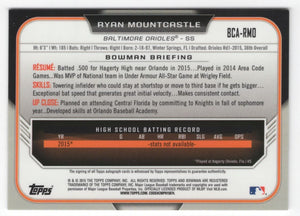 2015 1st Bowman Draft Picks & Prospects Chrome Pick Autographs Ryan Mountcastle