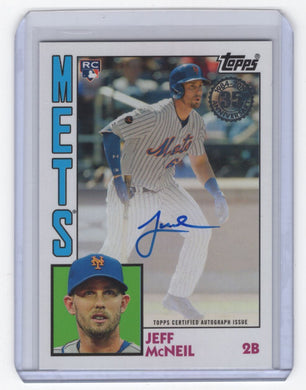 2019 Topps Jeff McNeil RC Auto New York Mets #84A-JMC