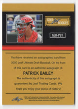 Load image into Gallery viewer, 2020 Leaf Ultimate 1991 Gold Rookies Platinum Spectrum Patrick Bailey Auto 39/50