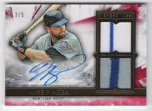 Load image into Gallery viewer, 2019 Topps Diamond Icons Single-Player Dual Autograph Relics Mike Piazza Red