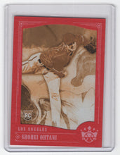 Load image into Gallery viewer, 2018 Panini Diamond Kings Red Frame Sepia Shohei Ohtani SP RC Los Angeles Angels