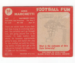 1958 Topps Gino Marchetti Baltimore Colts #16