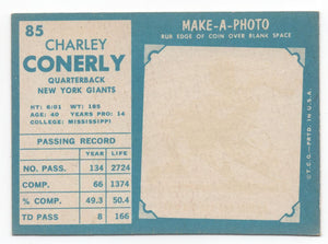 1961 Topps Charley Conerly New York Giants #85