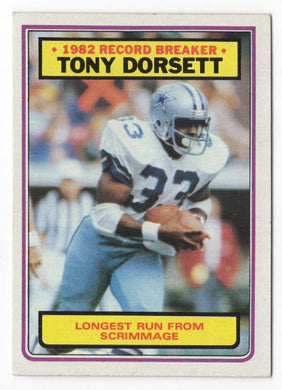 1983 Topps Record Breaker Tony Dorsett Dallas Cowboys #2