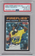 Load image into Gallery viewer, 2020 Topps Heritage ML Ronny Mauricio Auto PSA 10 New York Mets #17