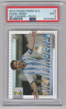 Load image into Gallery viewer, 2014 Panini Prizm W/C Net finders Lionel Messi PSA 9 Argentina #2 Silver Prizm