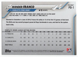 2020 Topps Pro Debut Wander Franco Charlotte Stone Crabs #PD-1