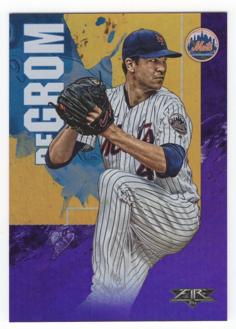 2019 Topps Fire Purple Jacob deGrom 33/99 New York Mets #158