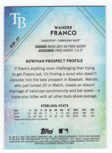 2021 Bowman Sterling Wander Franco Tampa Bay Rays #BSP-27