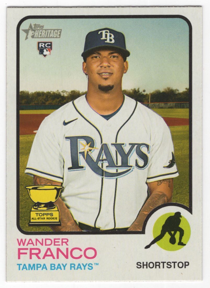 2022 Topps Heritage Wander Franco RC Tampa Bay Rays #347