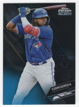 Load image into Gallery viewer, 2021 Topps Chrome Black - Blue Vladimir Guerrero 7475 Montreal Expos #69