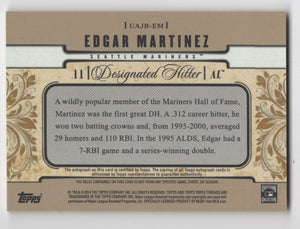 2014 Topps Triple Threads Edgar Martinez HoF Auto Bat Relic 2/25 Seattle
